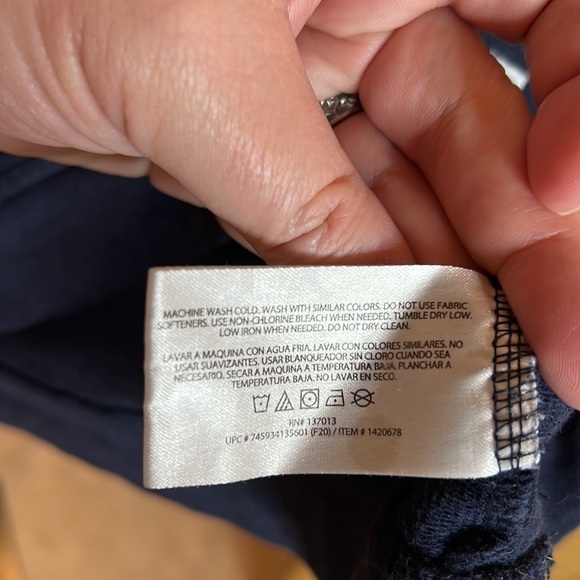 Orvis Navy Stripe Raglan Sleeve Hooded Pullover Cozy Hoodie Size Large - Picture 9 of 11